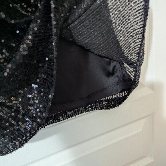 DKNY Women's Puff-Sleeve 🖤✨Black Sequin-Embellished T-Shirt - Picture 6 of 6